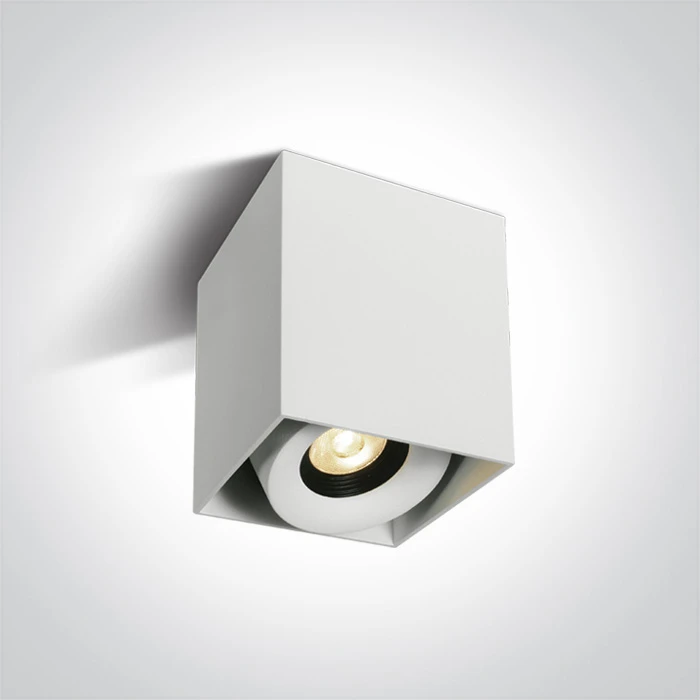 Lubinis šviestuvas 8W LED paviršinis šviestuvas, baltas, 3000K, dimeriuojamas, 12108XA/W/W