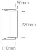8W LED sieninis šviestuvas, antracito sp., 2700/3300/4000K, IP65, šviečia į viršų ir į apačią, 67512/AN/V