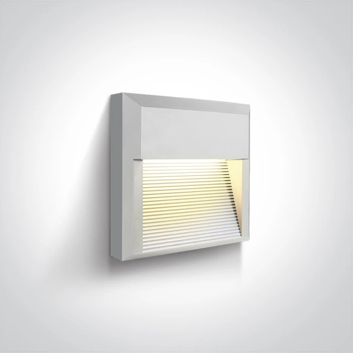 8W LED sieninis šviestuvas, baltas, 3000K, 67430A/W/W