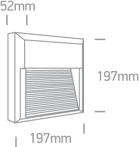 8W LED sieninis šviestuvas, baltas, 3000K, 67430A/W/W