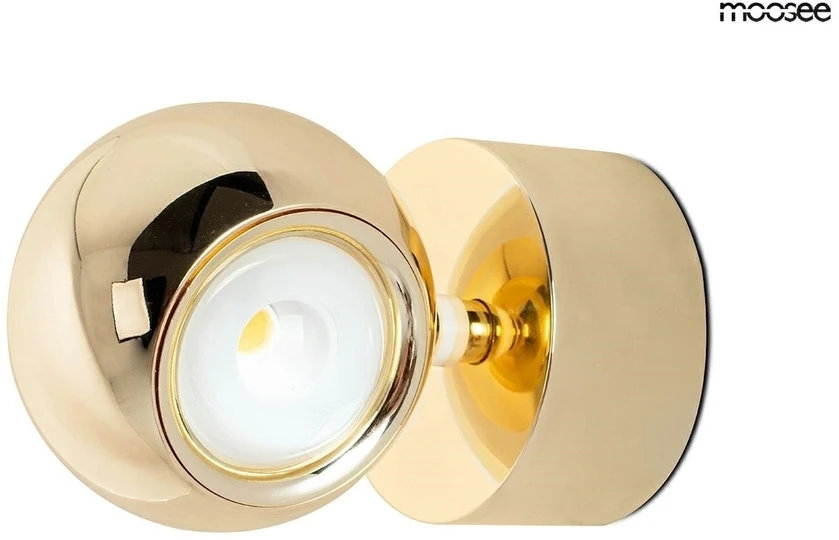 8W LED sieninis šviestuvas EOS, aukso sp., 3000K, dimeriuojamas