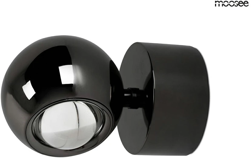 8W LED sieninis šviestuvas EOS, tamsaus chromo sp., 3000K, dimeriuojamas