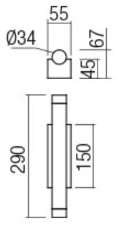 8W LED sieninis šviestuvas MADISON, aukso sp., 3000K, 01-2030