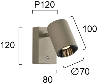 8W LED sieninis šviestuvas MELINA, alyvuogių sp., 3000K, dimeriuojamas, 4335201