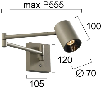 8W LED sieninis šviestuvas MELINA, alyvuogių sp., 3000K, dimeriuojamas, 4335301