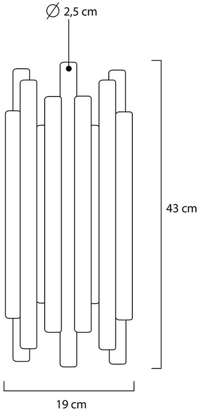 8W LED sieninis šviestuvas ORGANO, aukso sp., 3000K