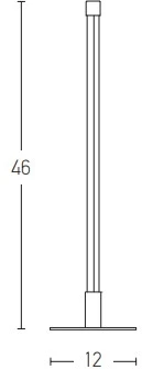 8W LED stalo šviestuvas, juodas, 3000K, 20118