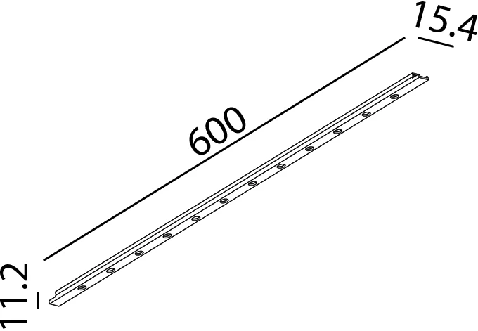 8W LED šviestuvas COMFORT 600 į magnetinę sistemą MINI_LINE 42, baltas, 3000K, dimeriuojamas