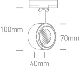 8W LED šviestuvas į bėgelius, baltas, 3000K, 65644T/W/W