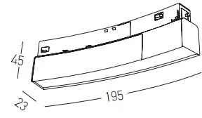 8W LED šviestuvas į lenktus magnetinius bėgelius ZAMBELIS, juodas, 3000K, 60cm diametro, DALI, 22093