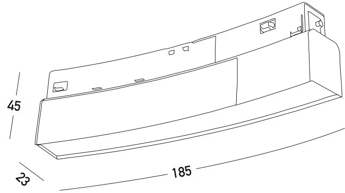 8W LED šviestuvas į lenktus magnetinius bėgelius ZAMBELIS, juodas, 3000K, 90cm diametro, DALI, 22100