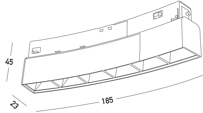 8W LED šviestuvas į lenktus magnetinius bėgelius ZAMBELIS, juodas, 3000K, DALI, 90cm diametro, 22099