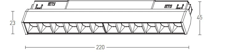 8W LED šviestuvas į magnetinę sistemą ZAMBELIS, juodas, 4000K, DALI, 2091-4B