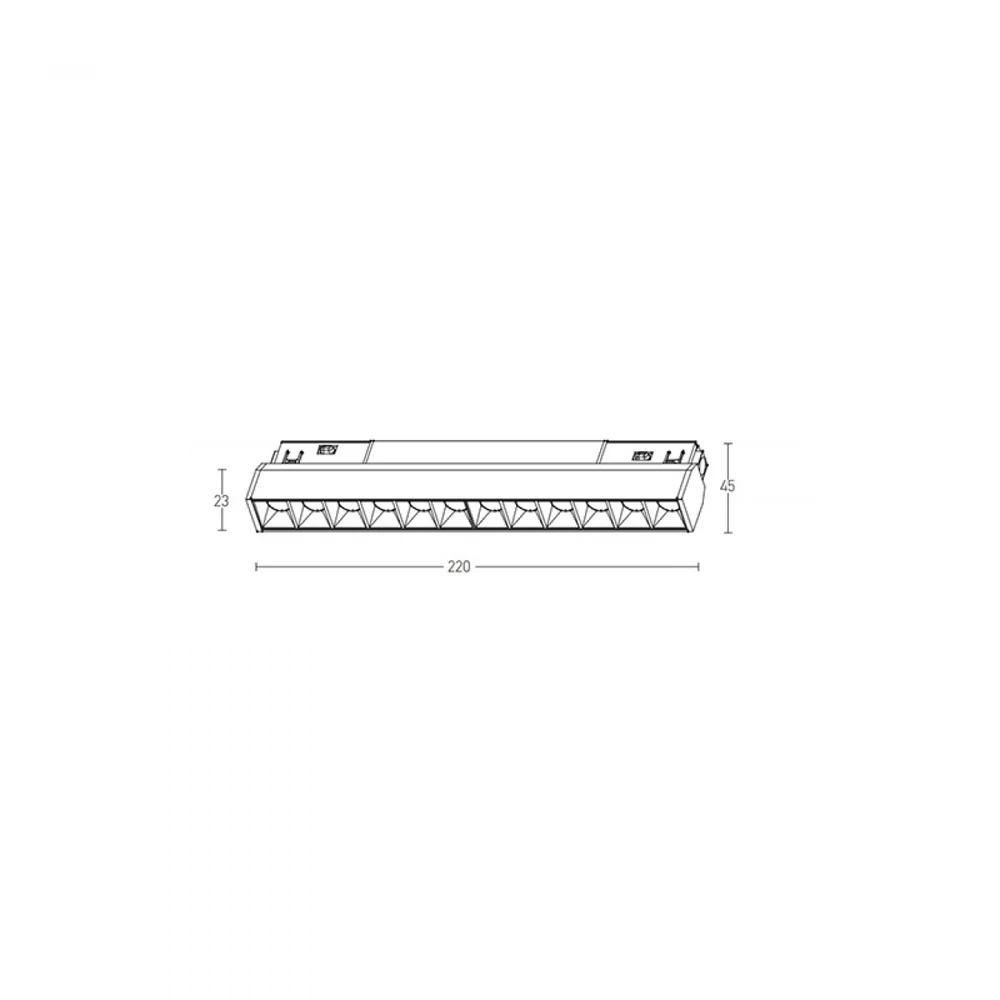 8W LED šviestuvas į magnetinę sistemą ZAMBELIS MAGNETIC, juodas, 2700K, DALI, 2091-27B