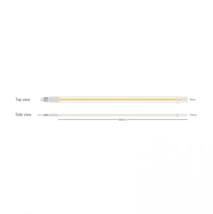 8W/m LED COB juosta, 24V, 320LEDs/m, 3000K, IP65, 5m ritė, LS38