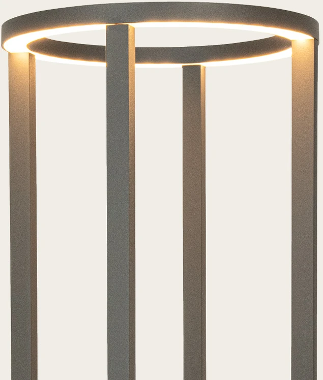 9,2W LED pastatomas lauko šviestuvas, tamsiai pilkas, 3000K, IP65, E444