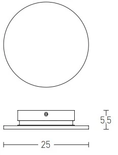 9.2W LED sieninis šviestuvas, baltas, 3000K, 20272