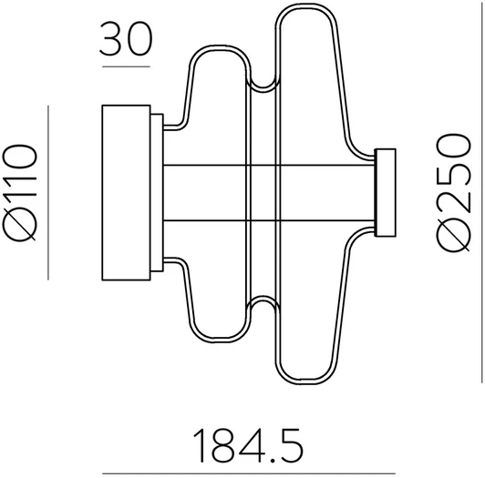 9,5W LED sieninis šviestuvas SIRA, gintaro sp., 2700K, A4013090AB