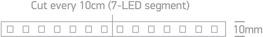 9,6W/m LED juosta, 24V, 70LED/m, IP68, 2700K, 5m ritė, 7829AW/EW