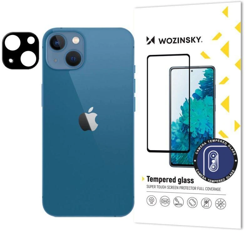 9H Apsauginis stiklas telefono kamerai Apple iPhone 15 Plus Wozinsky Full Camera Glass – juodas