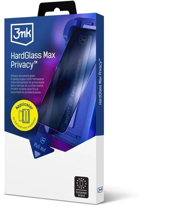 9H grūdintas stiklas su 3mk HardGlass Max Privacy filtru, skirtas iPhone 16 Pro Max