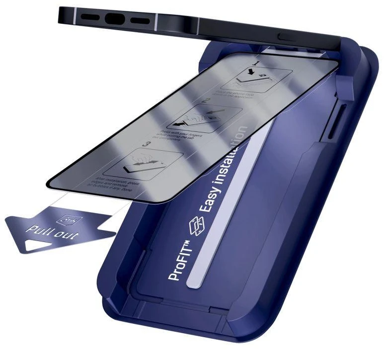 3Mk Protection 9H grūdintas stiklas su 3mk HardGlass Max privatumo filtru, skirtas iPhone 15 Pro.