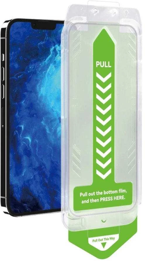 9H apsauginis stiklas with mounting frame iPhone 14 Pro Max Wozinsky Premium Glass – juodas