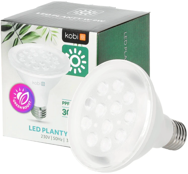 9W LED augalų auginimo lemputė PLANTY, E27, balta, 1200K