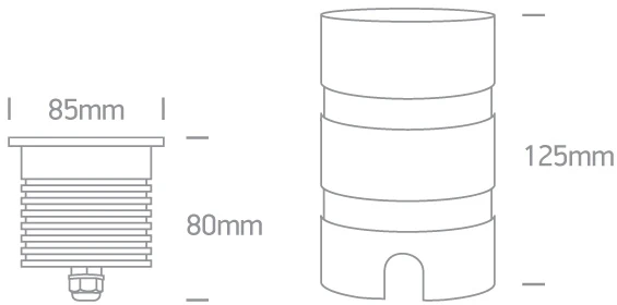 9W LED įleidžiamas į žemę šviestuvas, aliuminio sp., 3000K, 69056C/W