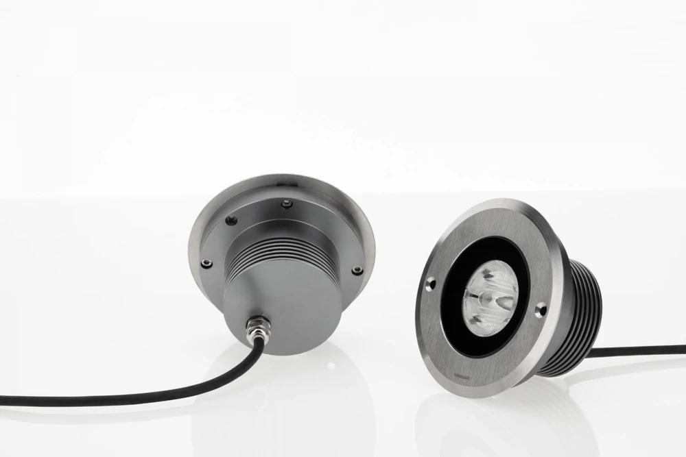 9W LED įleidžiamas į žemę šviestuvas CNC 120 T, pilkas, 4000K, 60°