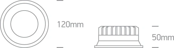 9W LED įleidžiamas šviestuvas, baltas, 4000K, 10109FD/W/C
