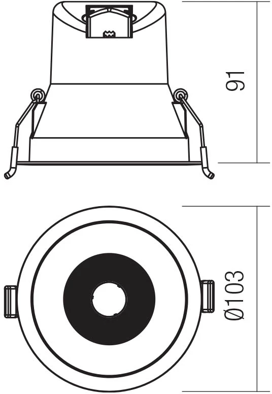 9W LED įleidžiamas šviestuvas PT 09, matinės baltos sp., 3000K, IP44
