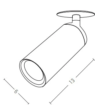 9W LED įleidžiamo montavimo šviestuvas, juodas, 3000K, S057-24