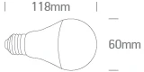 9W LED lemputė, E27, balta, 2700/3000/4000K, 9G09/V/E