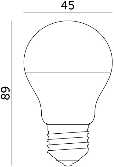 9W LED lemputė MB, E27, balta, 3000K, 180°