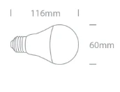 9W LED lemputė TUYA/SMART LIFE, E27, 2700-6500K/RGB, dimeriuojama, 9G09T
