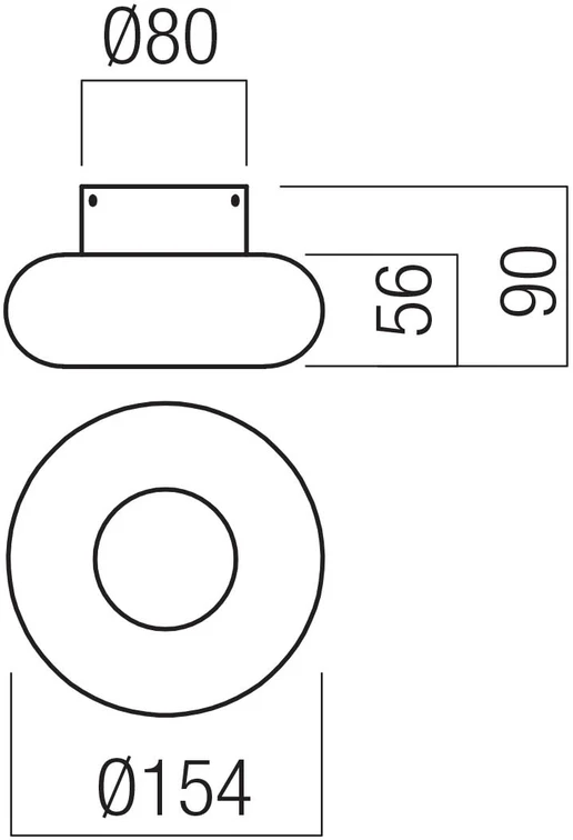 9W LED lubinis šviestuvas ETHOS, juodos/baltos sp., 2700/3000K, dimeriuojamas, 01-4563