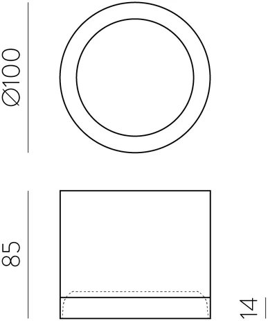 9W LED lubinis šviestuvas TECH, baltas, 3000/4000K, IP44, P3987070B