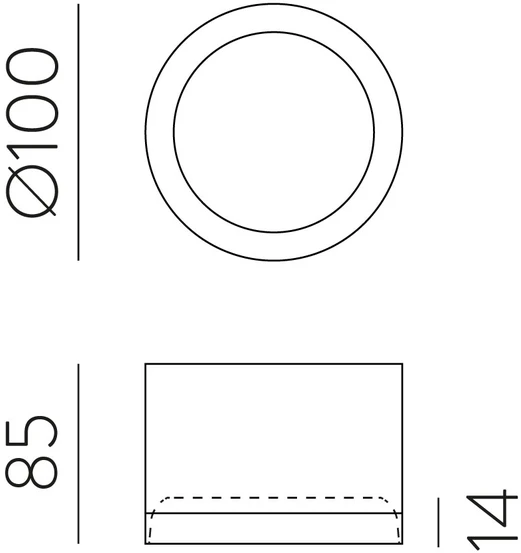 9W LED lubinis šviestuvas TECH, baltas, 3000/4000K, dimeriuojamas, IP44, P3987070BDP