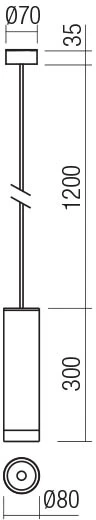9W LED pakabinamas lauko šviestuvas KLOU, baltas, 3000K, IP54, 90570