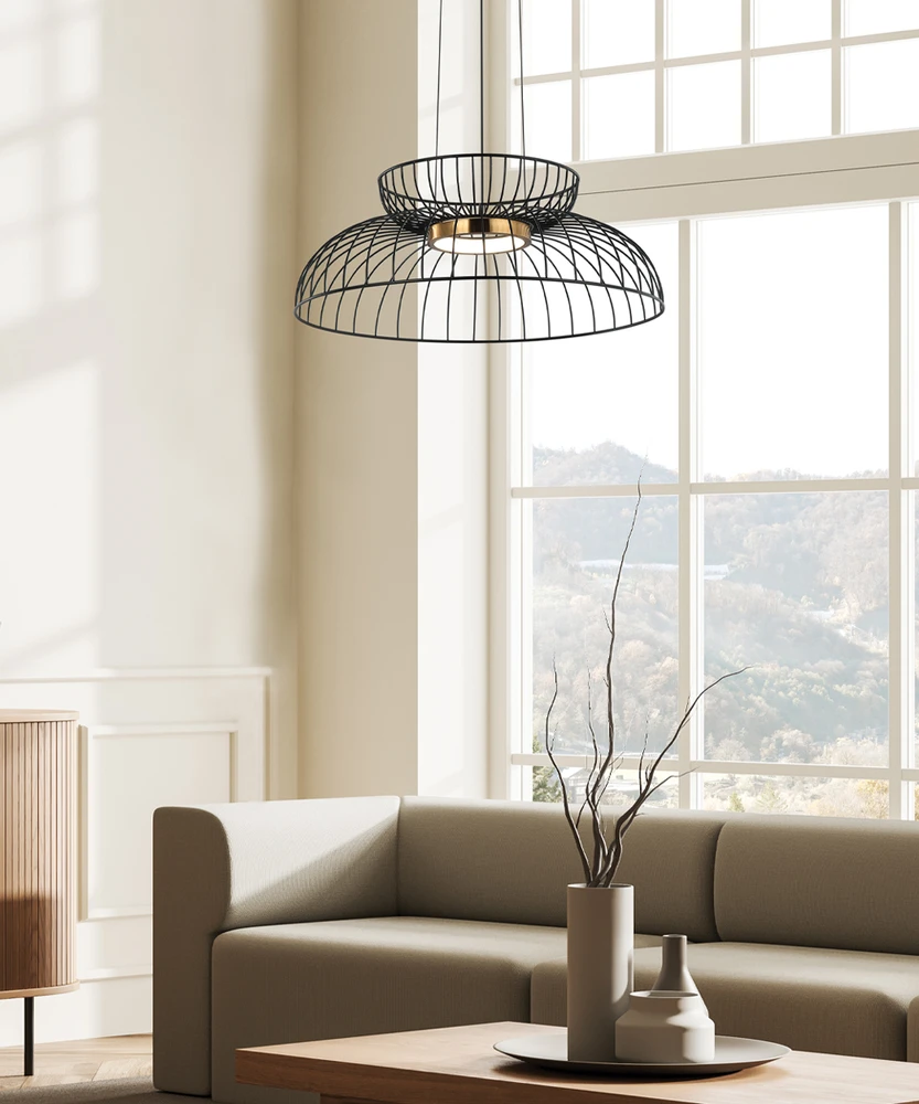 9W LED pakabinamas šviestuvas IGOR, bronzos/juodos sp., 3000K, 4303800
