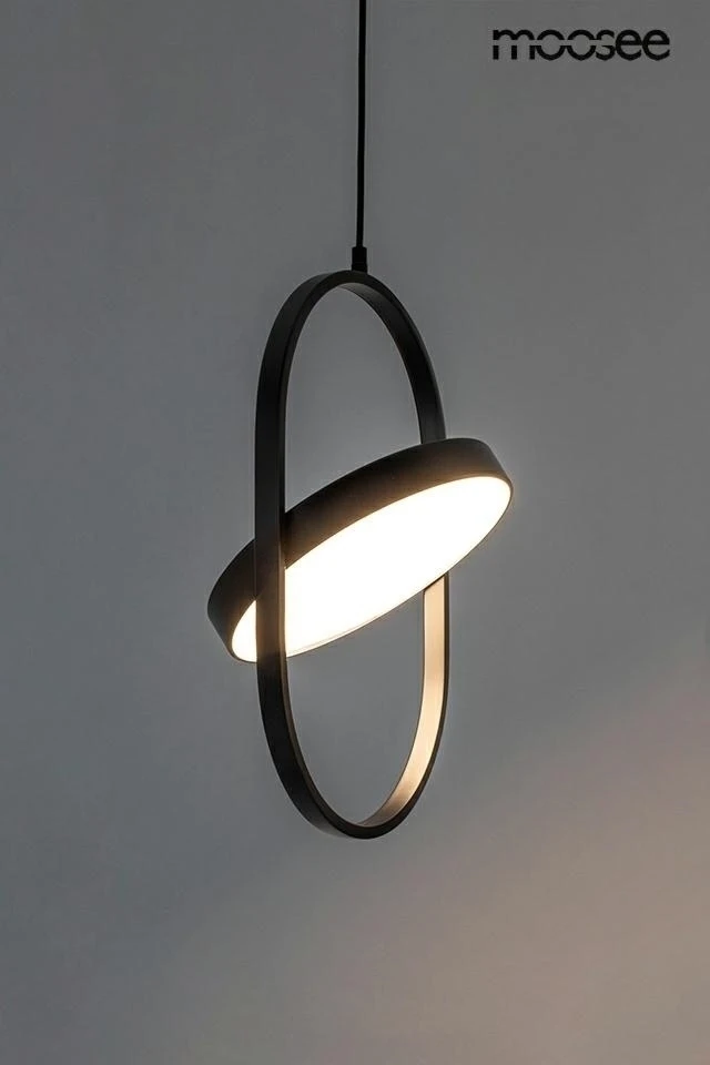 9W LED pakabinamas šviestuvas SPINNER 19, juodas, 3000K