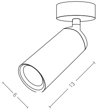 Lubinis šviestuvas 9W LED paviršinis šviestuvas, baltas, 3000K, S054-40