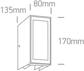 9W LED sieninis šviestuvas, antracito sp., 3000K, 67440/AN/W