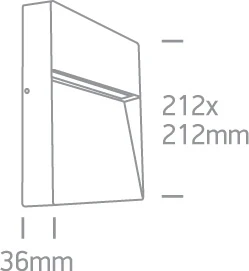 9W LED sieninis šviestuvas, baltas, 3000K, 67360A/W/W