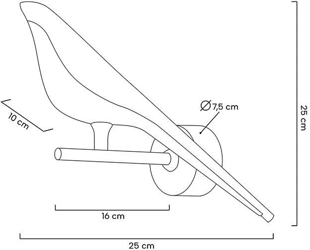 9W LED sieninis šviestuvas BIRD, aukso/juodos sp., 3000K