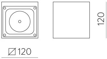 9W LED sieninis šviestuvas HAMAL, antracito sp., 3000K, IP65, A2081000GR