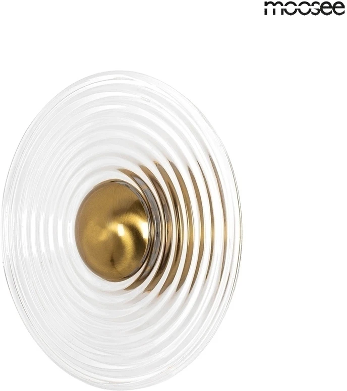 9W LED sieninis šviestuvas ONDA, aukso sp., 3000K