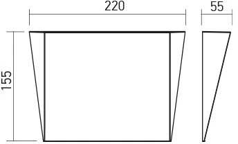 9W LED sieninis šviestuvas STEALTH, matinės juodos sp., 3000/4000K, dimeriuojamas, 01-3223