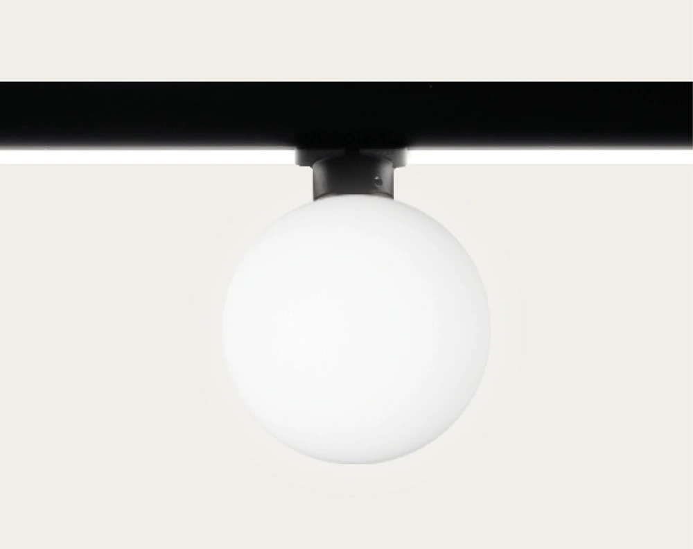 9W LED šviestuvas, montuojamas į ZAMBELIS bėgelį, juodos/baltos sp., 3200K, DALI, IP65, E501